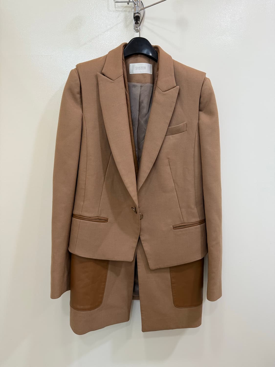 시스템 우먼 베이지 레이어드 자켓 정품 상품이미지1