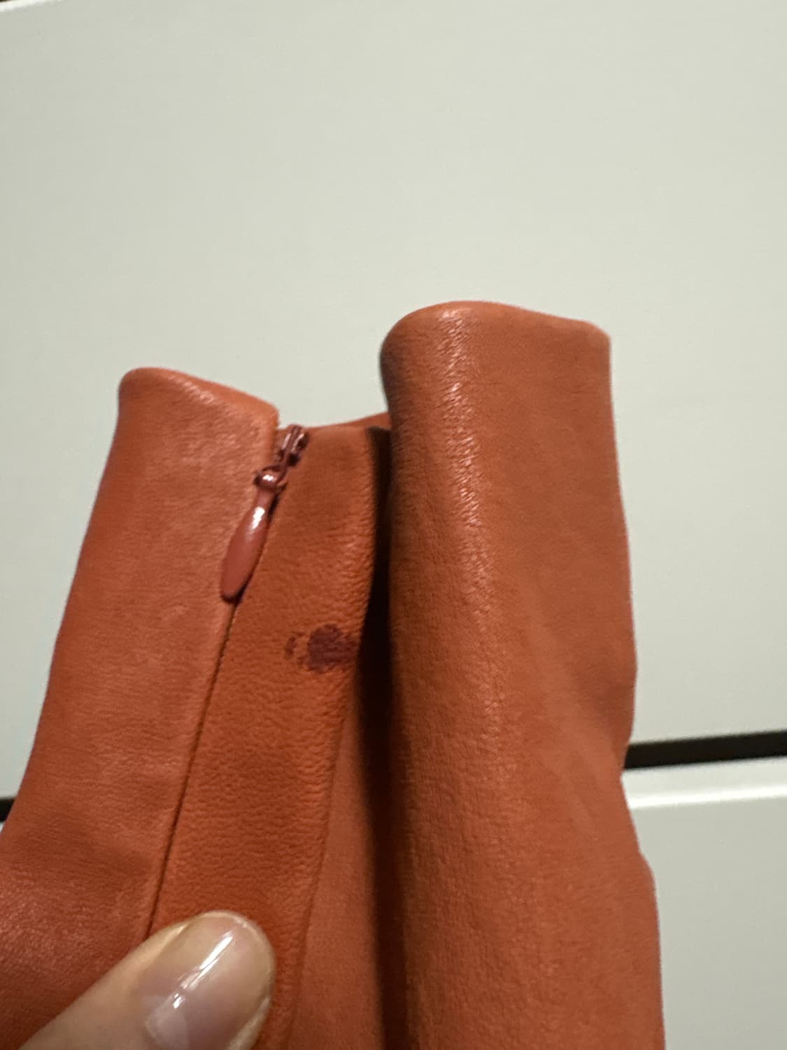 마르지엘라 레더 팬츠 오렌지 브라운 40 상품이미지9