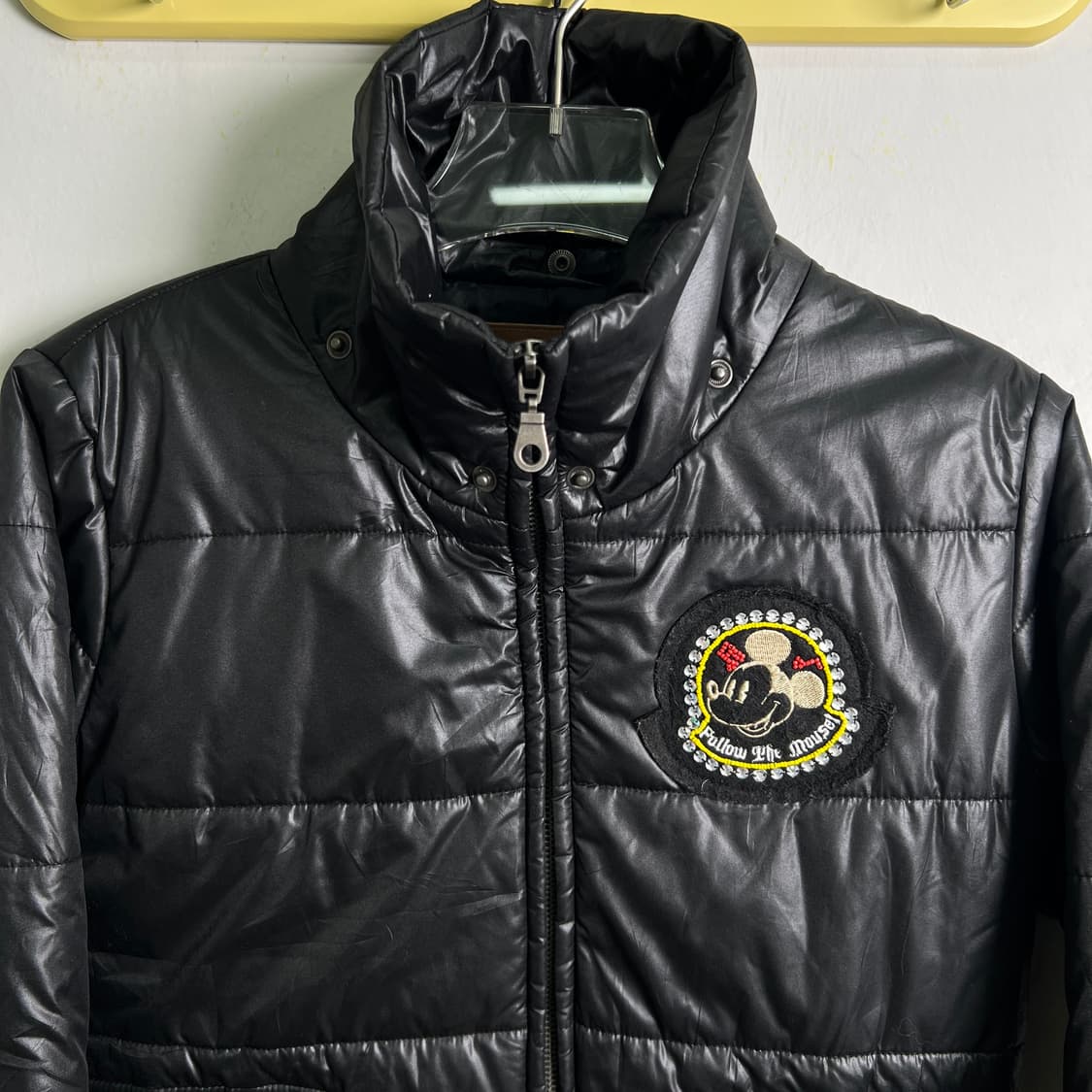Disney 디즈니 블랙 미키마우스 크롭 패딩 M 상품이미지4