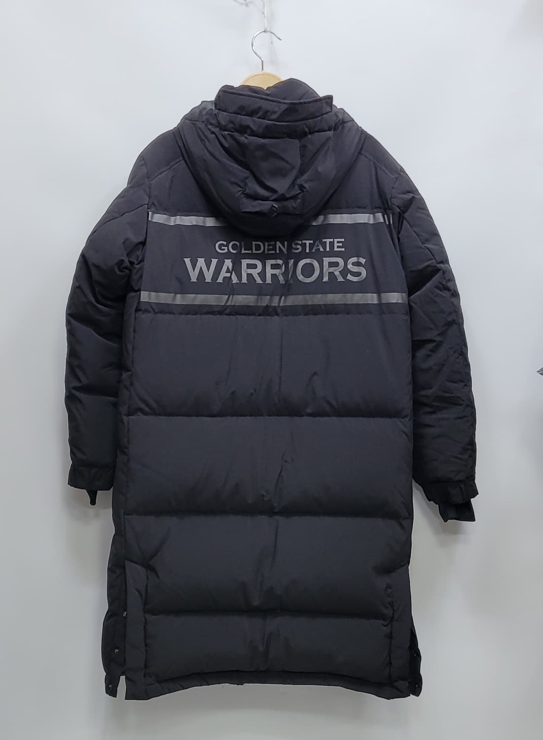 NBA 골든스테이트 워리어스 팀 로고 다운 롱 패딩 / 남 95  블랙 상품이미지2
