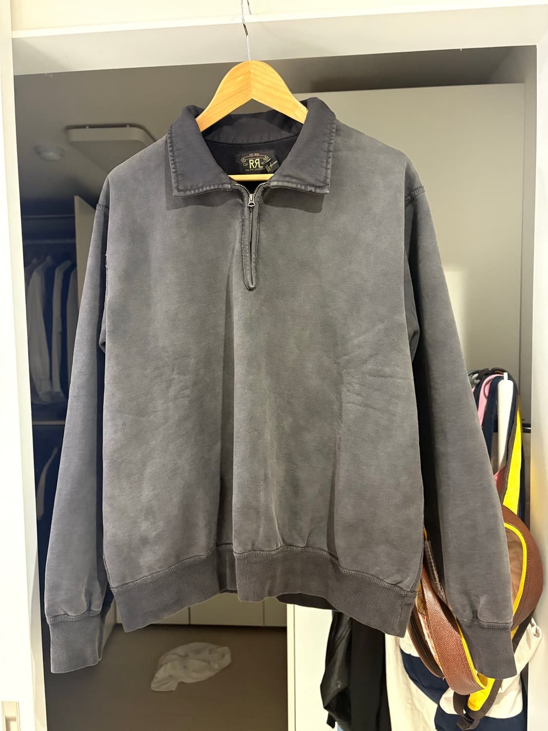 RRL 프렌치 테리 쿼터집업 풀오버 상품이미지1