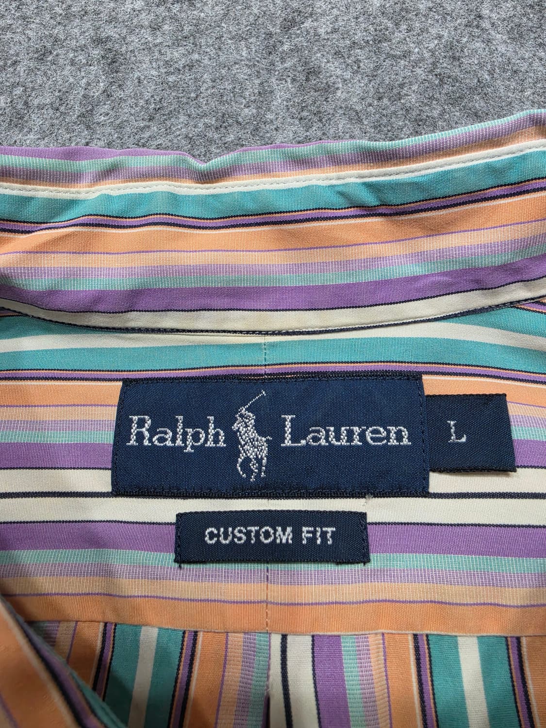 폴로 랄프로렌 스트라이프 멀티컬러 커스텀핏 셔츠 L 상품이미지5