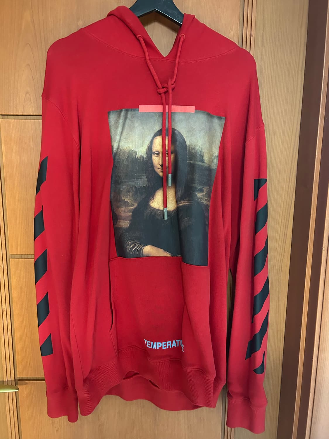 18SS 오프화이트 모나리자 후드 레드 상품이미지1