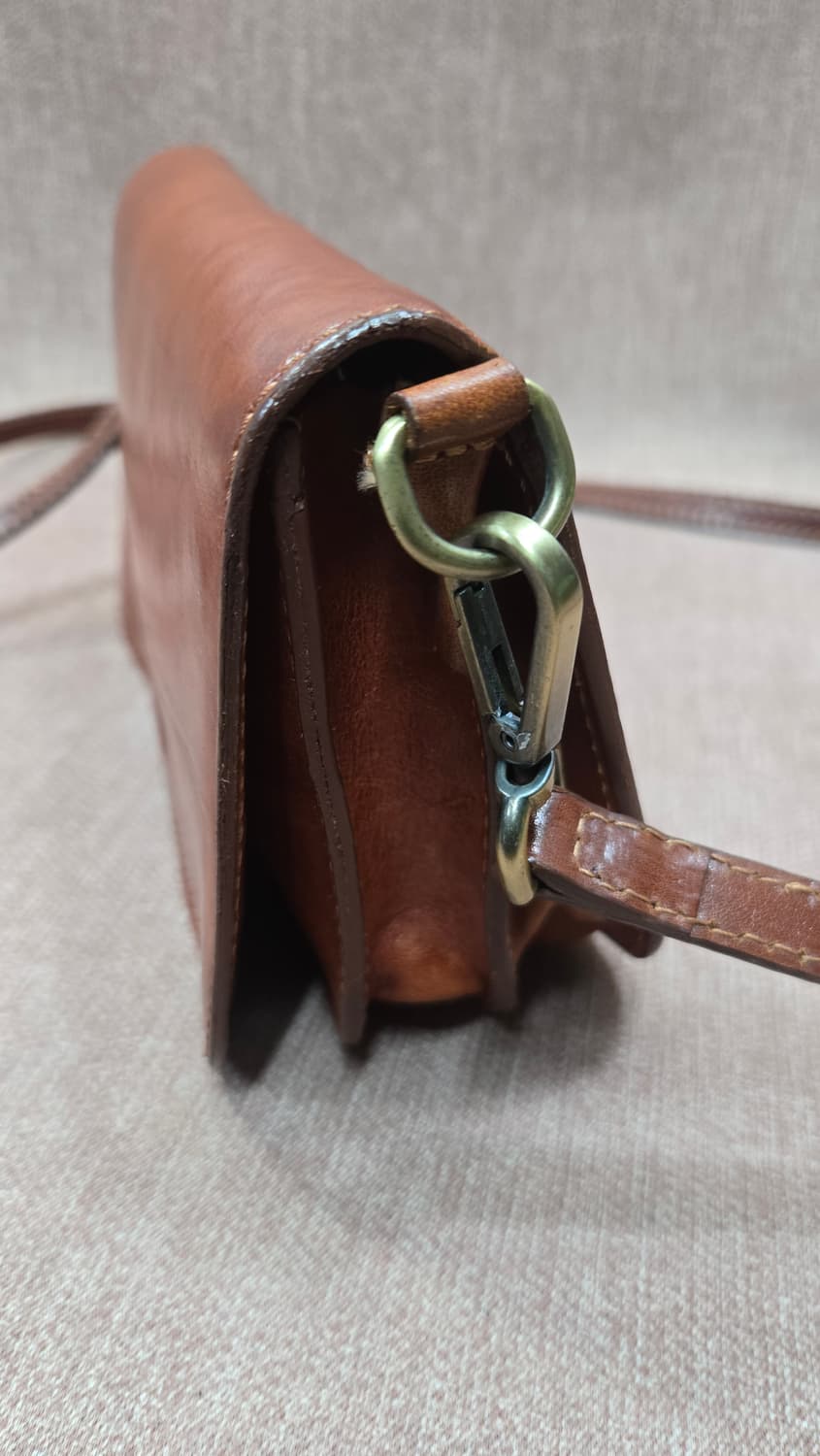 콘테 디 카보우르브라운 빈티지가죽 크로스백 상품이미지2