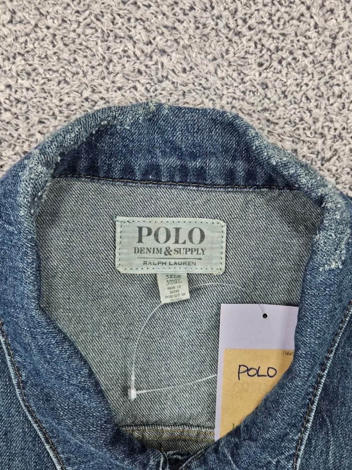 폴로 데님앤서플라이 워싱 데님 트러커 자켓 ( 3XL ) / 11667 상품이미지8