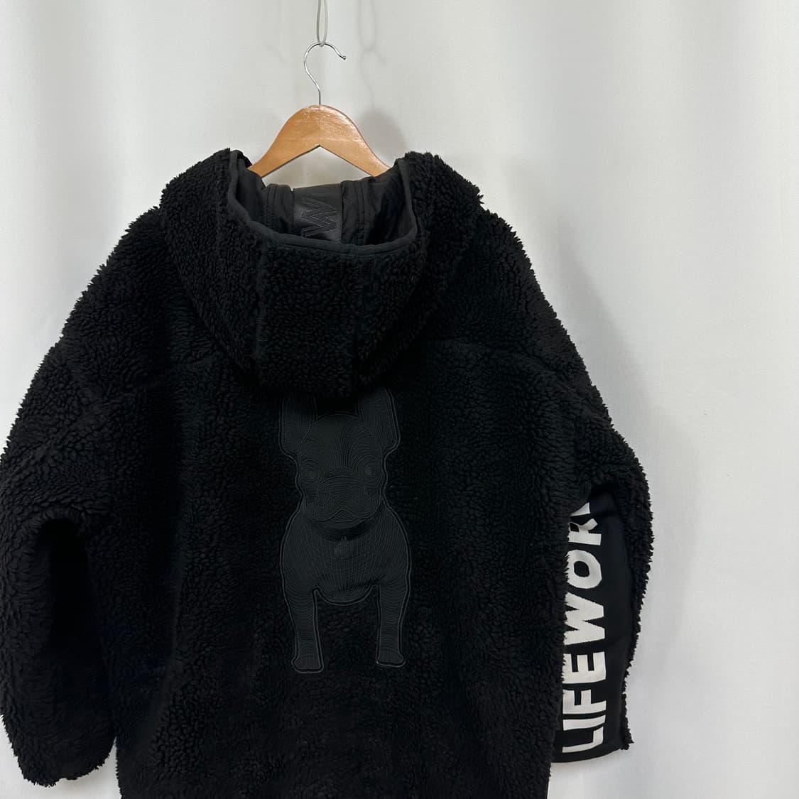  라이프워크 남성 양면 후드롱패딩 점퍼 검정 FREE 상품이미지4