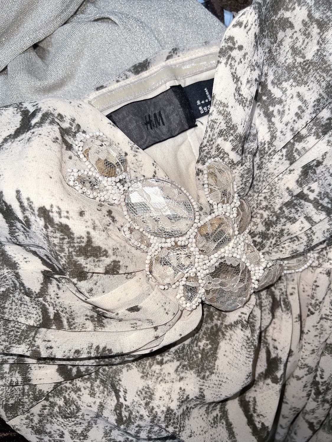 로맨틱갸루 로걀 오리엔탈 오네 히메 파이톤패턴 큐빅비즈 탑드레스 원피스 상품이미지10