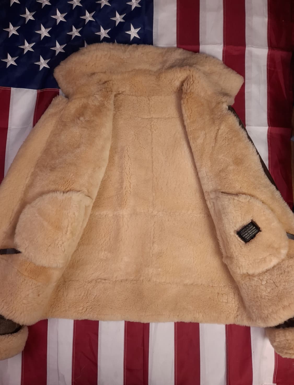 90's 국내산 미공군 B-3 TYPE 리얼레더 항공폭격기 무스탕 상품이미지7