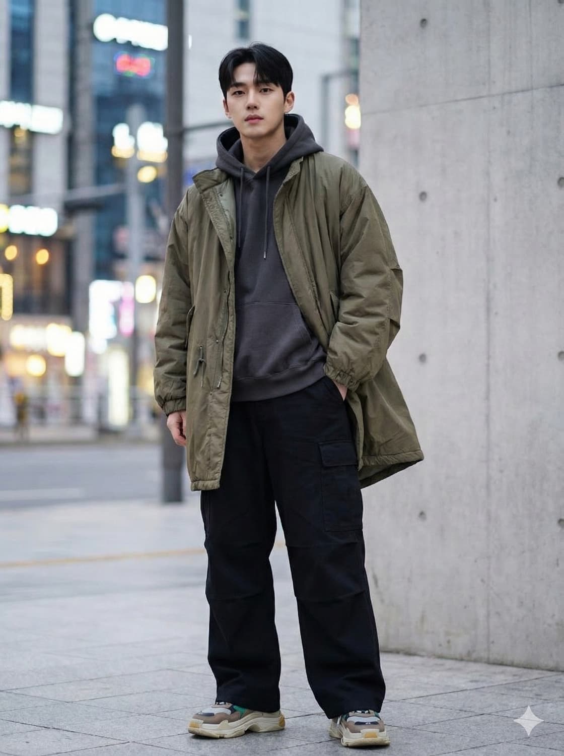 파르티멘토 카키 피시테일 코트 패딩_M 상품이미지1