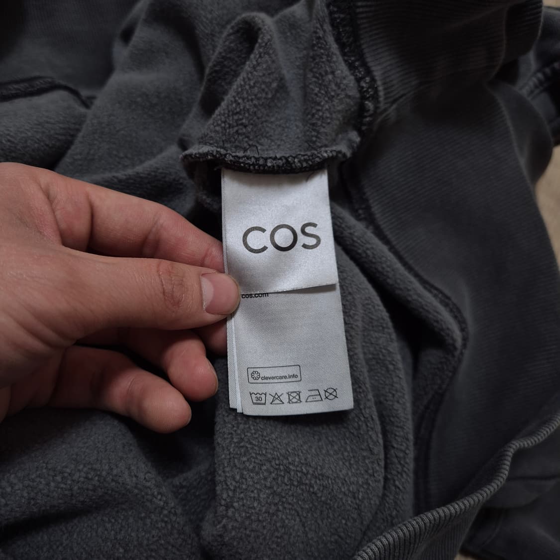 COS 코스 오버사이즈 가먼트다잉 남성 후드티 XL(105) 상품이미지6