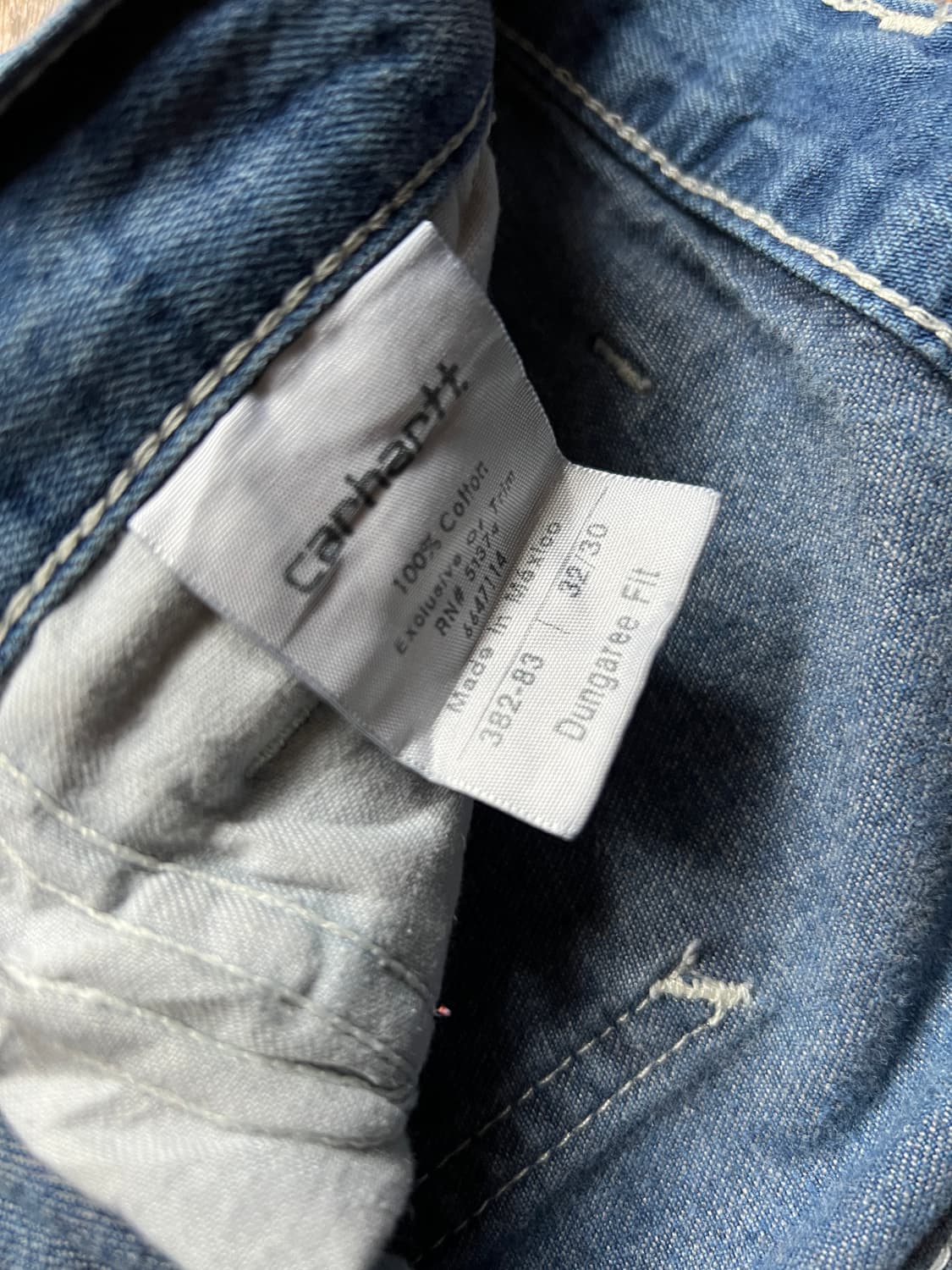 [32]칼하트 USA 싱글니 카펜터 워크 데님 팬츠 상품이미지4