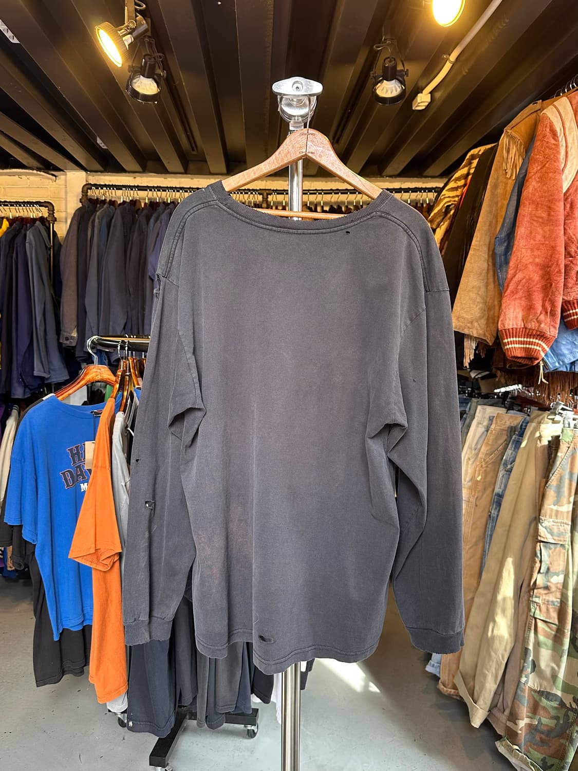 스타터 페이드 데미지 프린팅 롱슬리브 티셔츠 상품이미지2