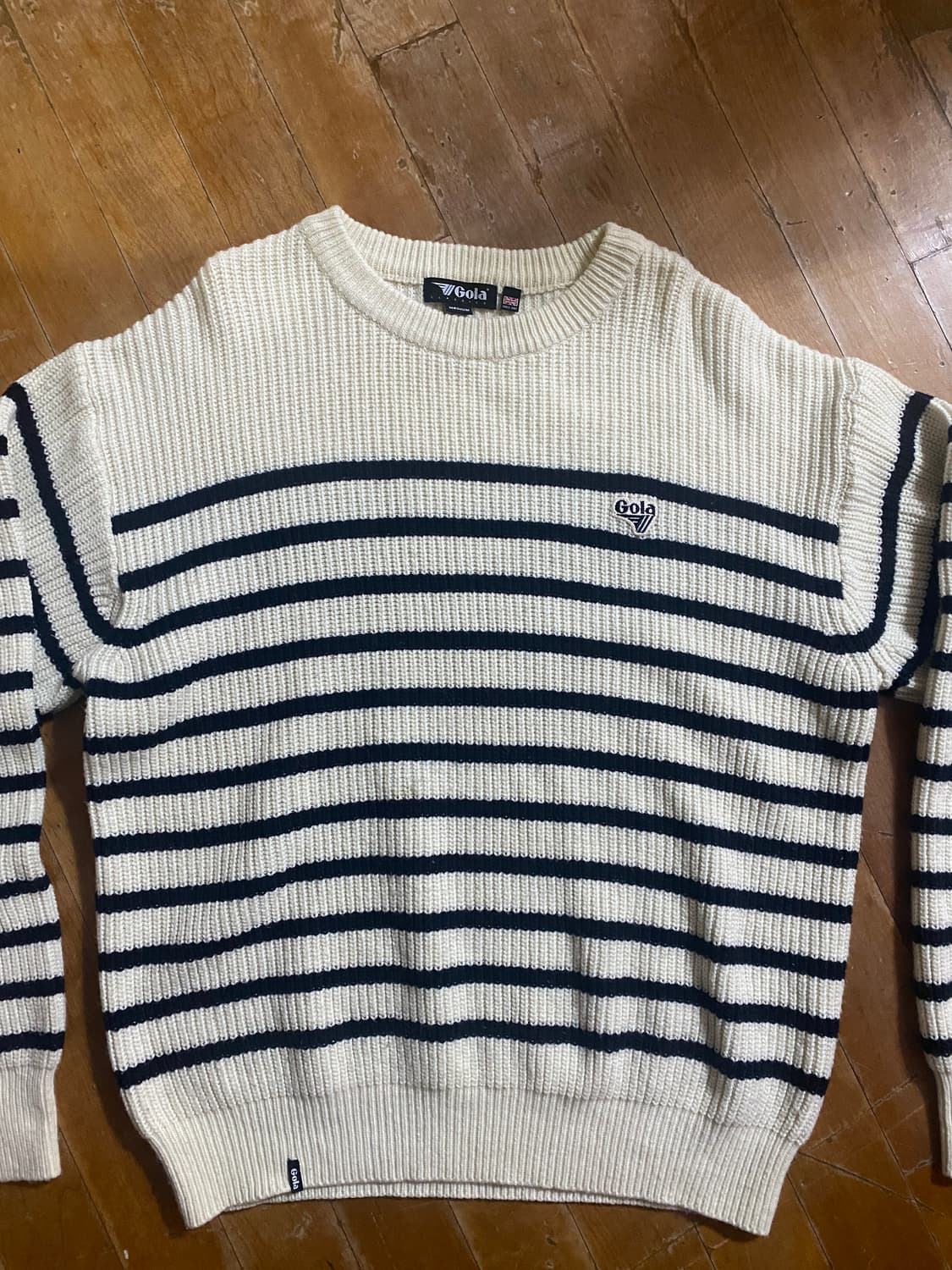 Gola 스트라이프 니트 M 아이보리 (오버핏) 상품이미지1