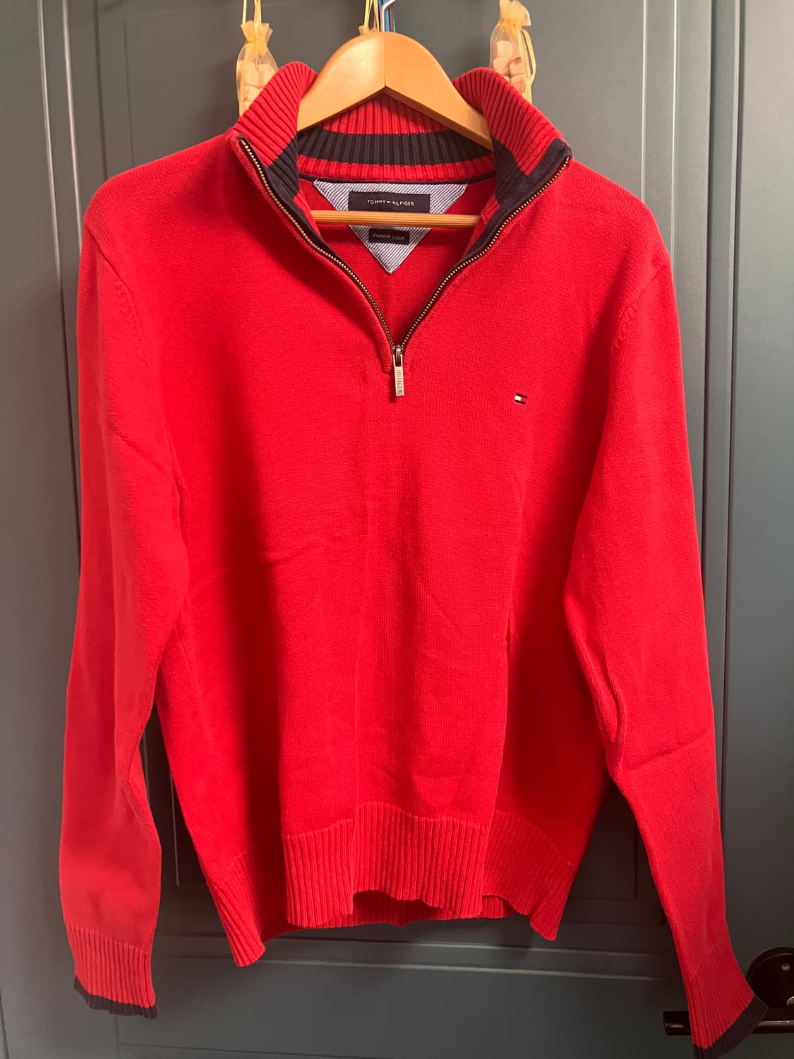 타미힐피거 니트 반집업 상품이미지1