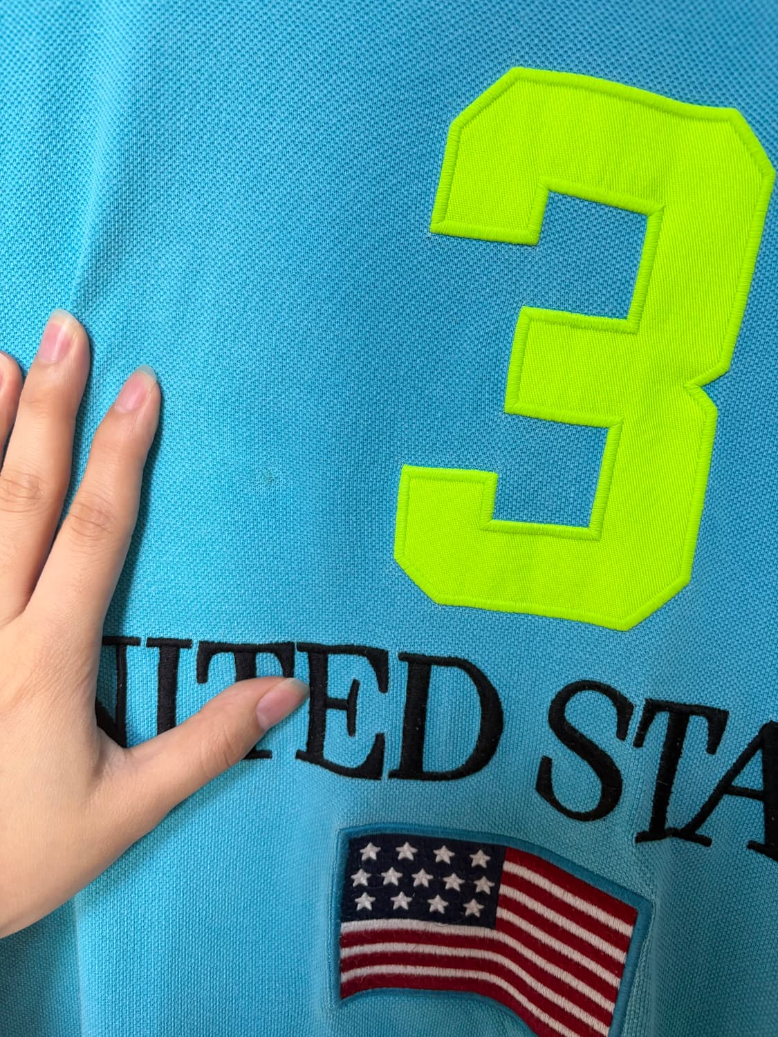 폴로 빅포니 성조기🇺🇸 치프키프 하늘 Pk 티셔츠 상품이미지10