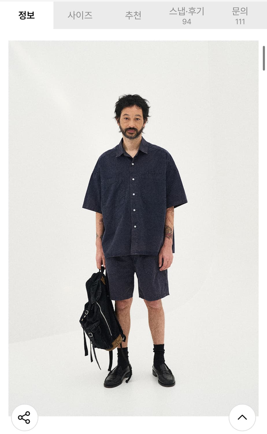 파르티멘토 워시드 코튼 럭색 블랙 상품이미지5