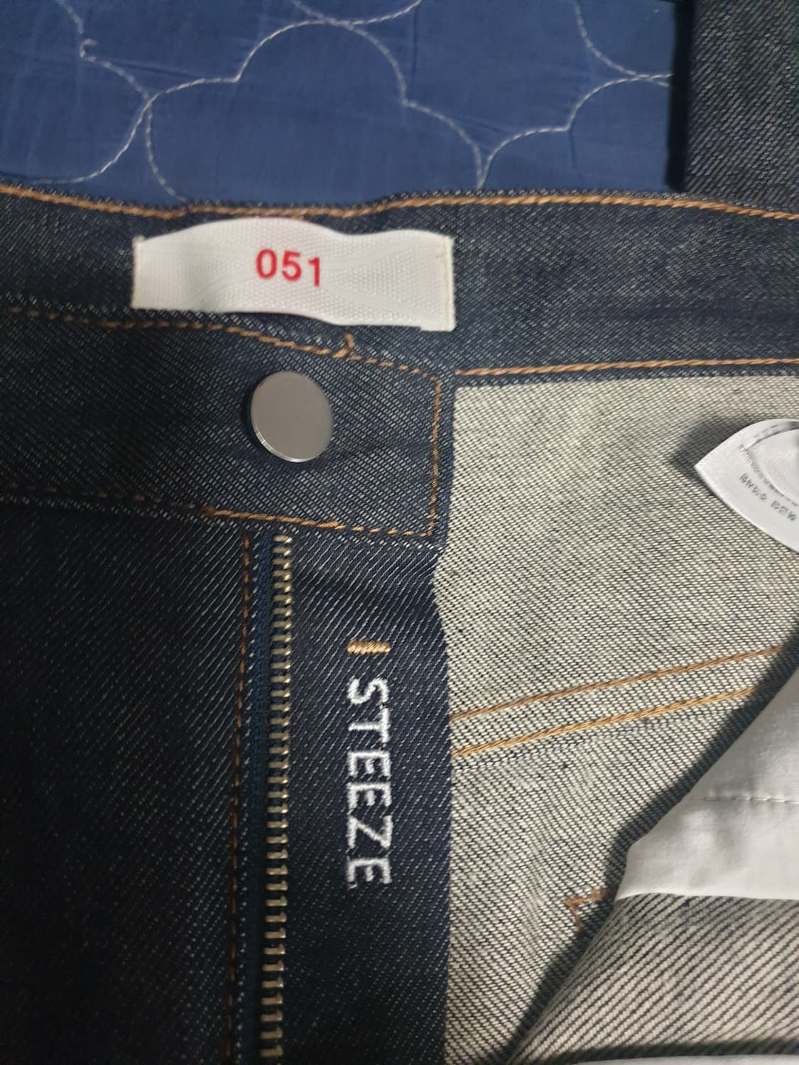 (새상품급) 플랙 051 칸디아니 스티즈 스트레이트 생지 데님진 (34) 상품이미지3