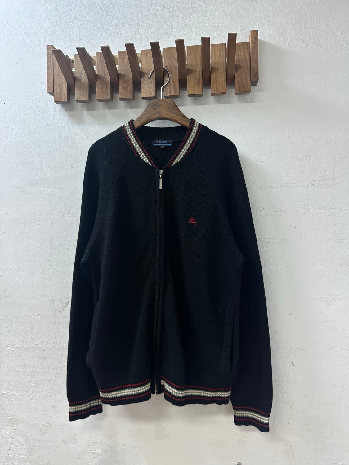 Burberry Blue Label 버버리 양모울 100% 니트 집업 상품이미지2