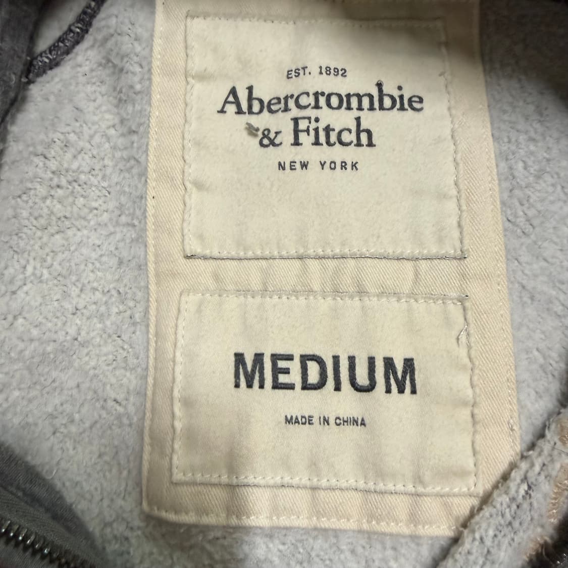 아베크롬비 그레이 집업 M 상품이미지3