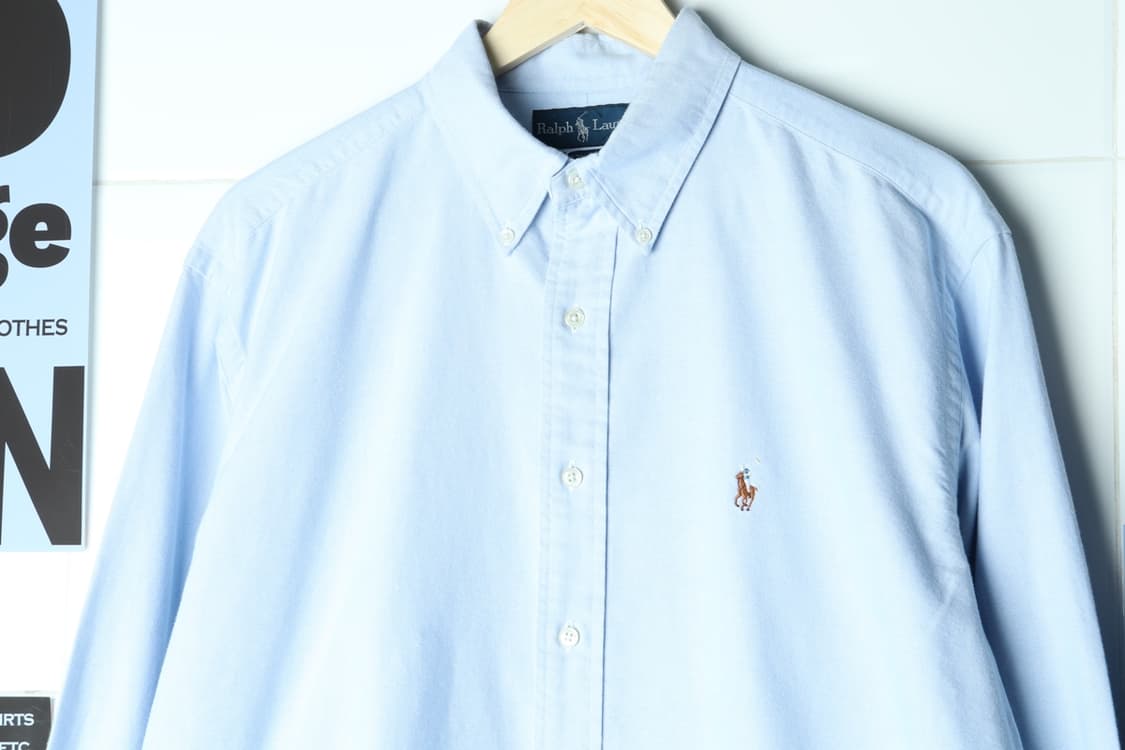 (XL-2XL) 폴로 랄프로렌 셔츠 남방 USA 90S 블루-H31847 상품이미지3