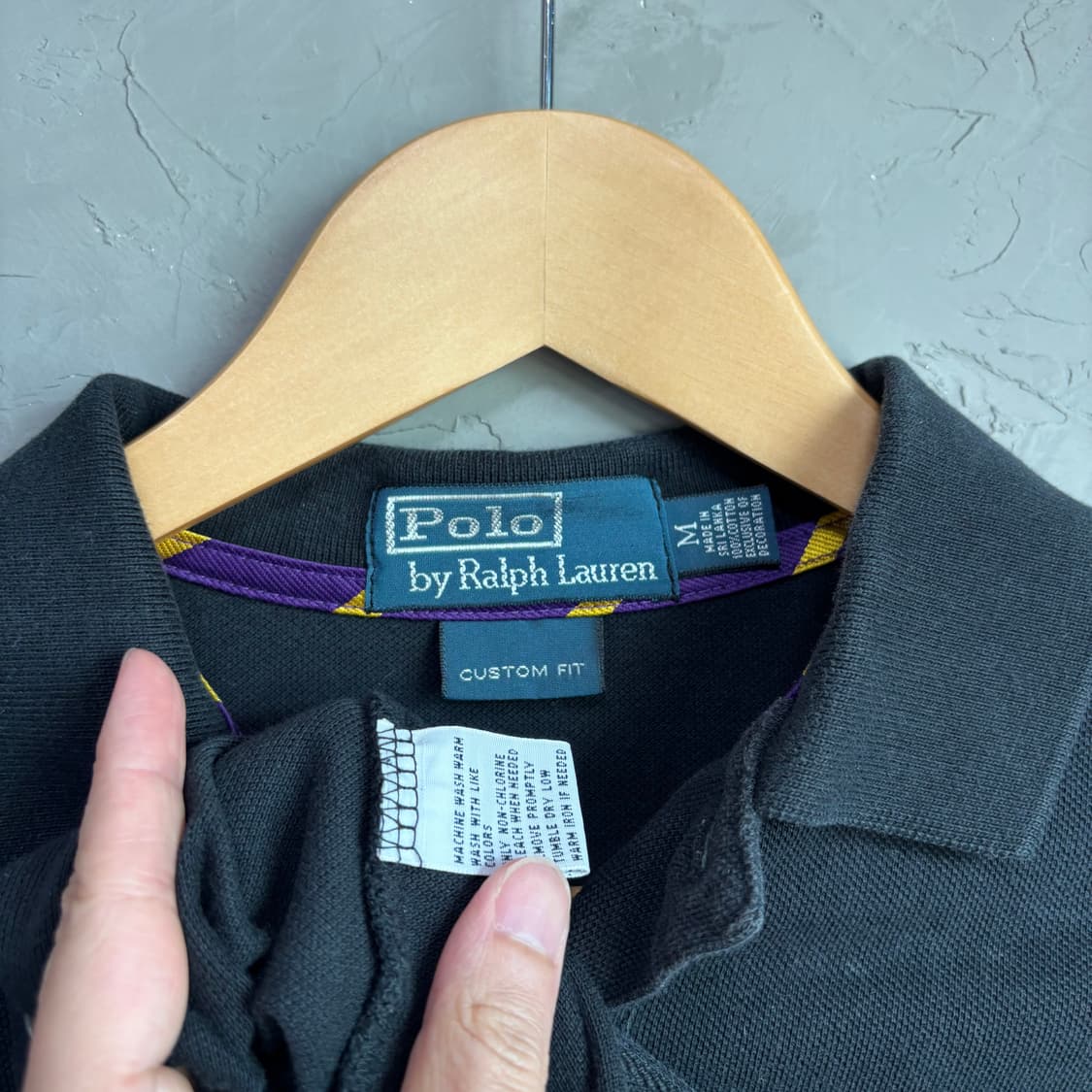 폴로 랄프로렌 빅포니 카라티 롱슬리브 블랙 상품이미지3