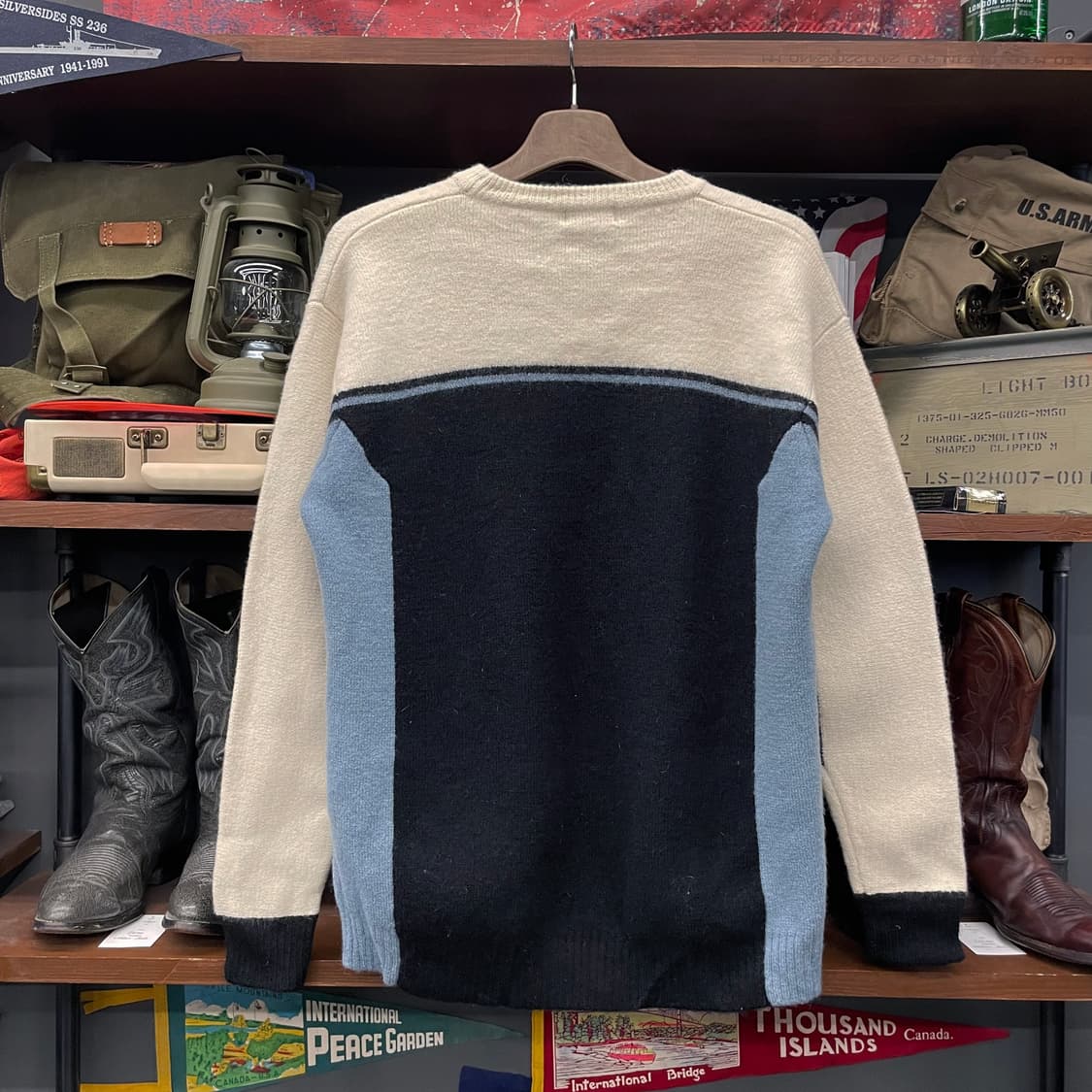 90s 반스 레트로 헤비 울 니트 스웨터 상품이미지2