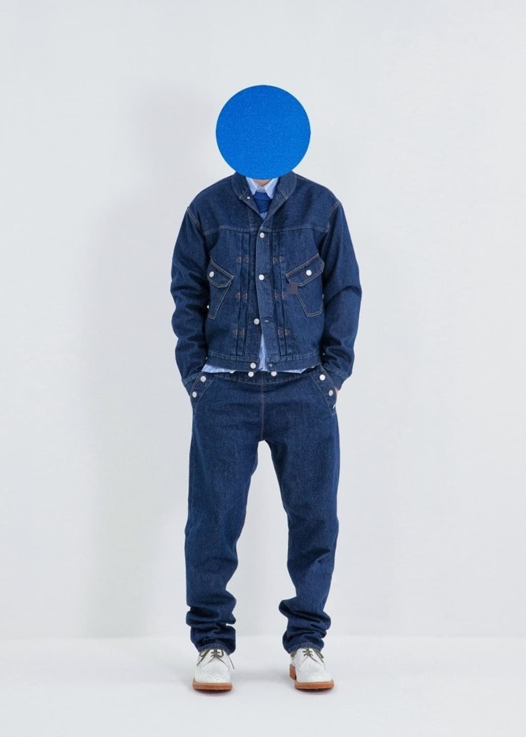 올리브드랩서비스 페이크 세일러 데님자켓 상품이미지1