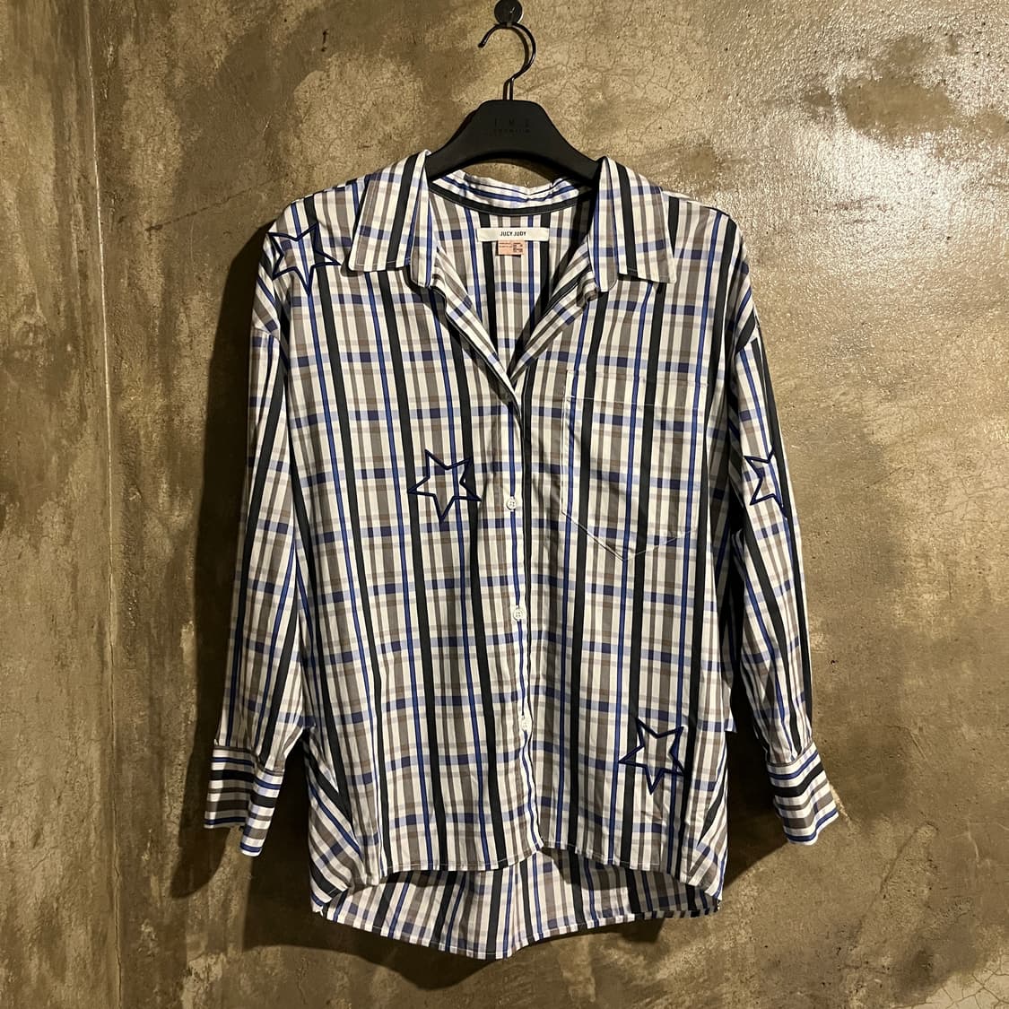 쥬시쥬디 코튼 체크 셔츠 자켓 상품이미지1