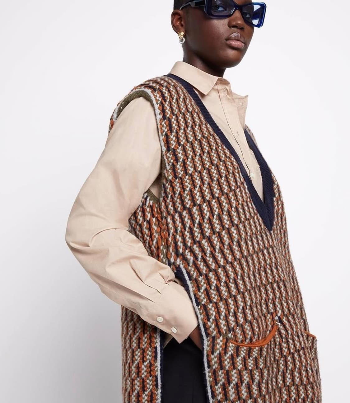 (새상품) 메종키츠네 울 베스트 S사이즈 상품이미지3