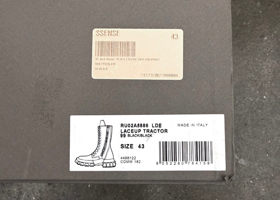 릭오웬스 보조 레이스업 트랙터 부츠 상품이미지9