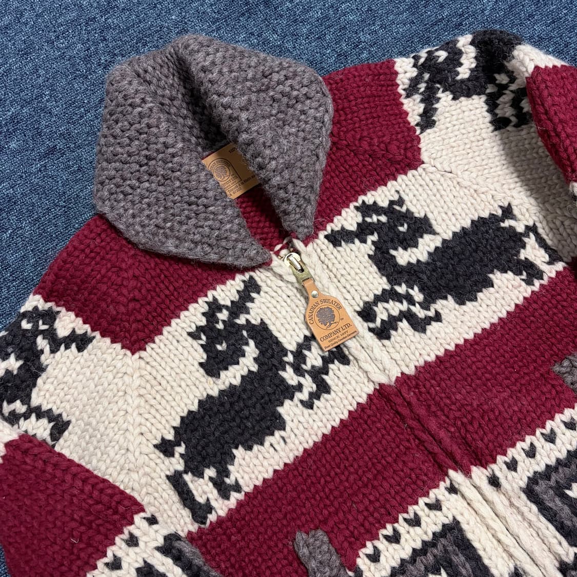 CANADIAN 코위찬 니트 집업 상품이미지3