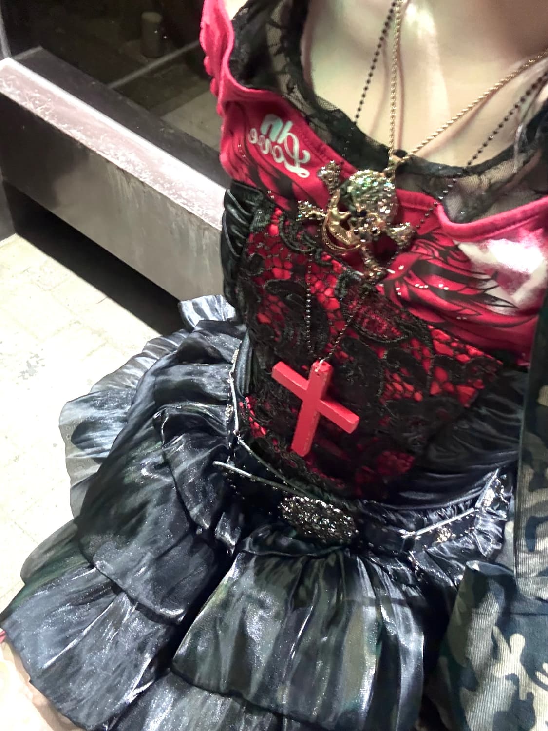 고스 펑크 고딕 탑 원피스 상품이미지2