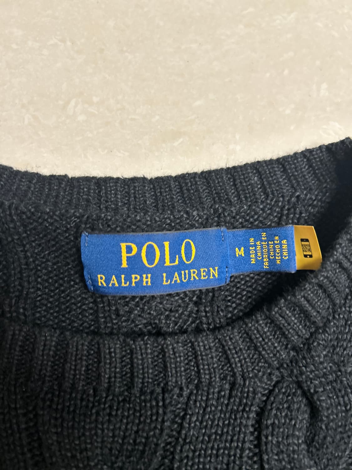 폴로랄프로렌 케이블 니트 블랙 상품이미지2