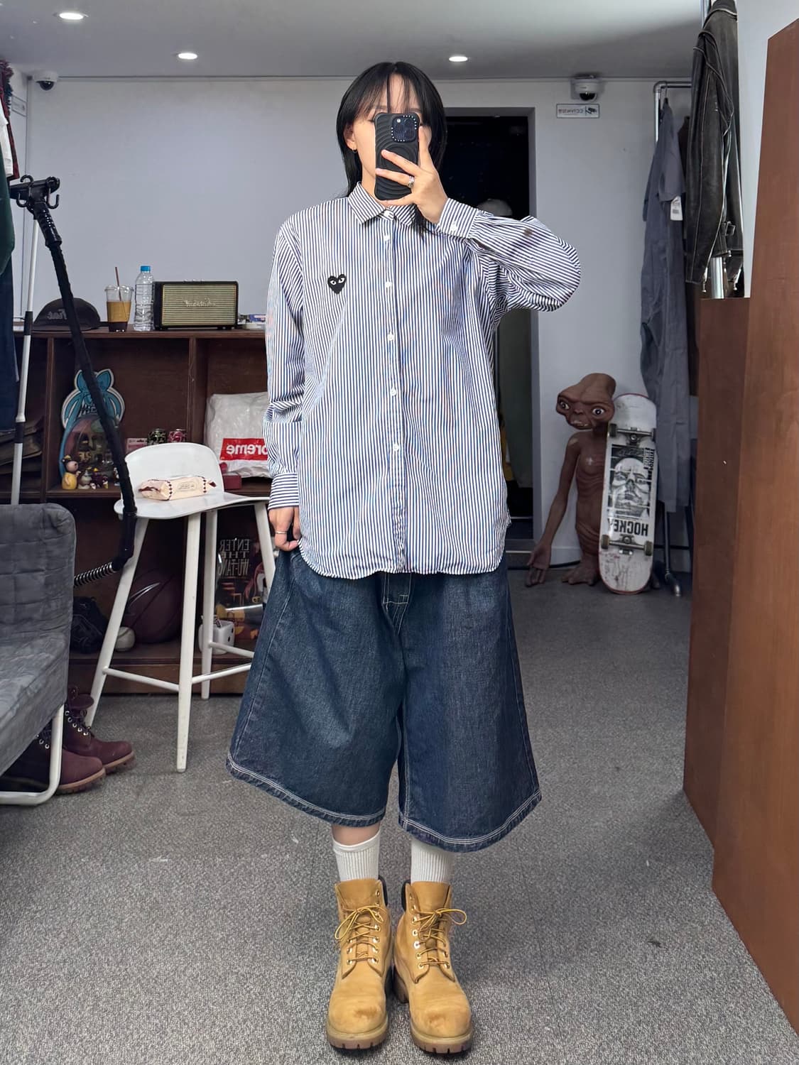 꼼데가르송 플레이 스트라이프셔츠 상품이미지5