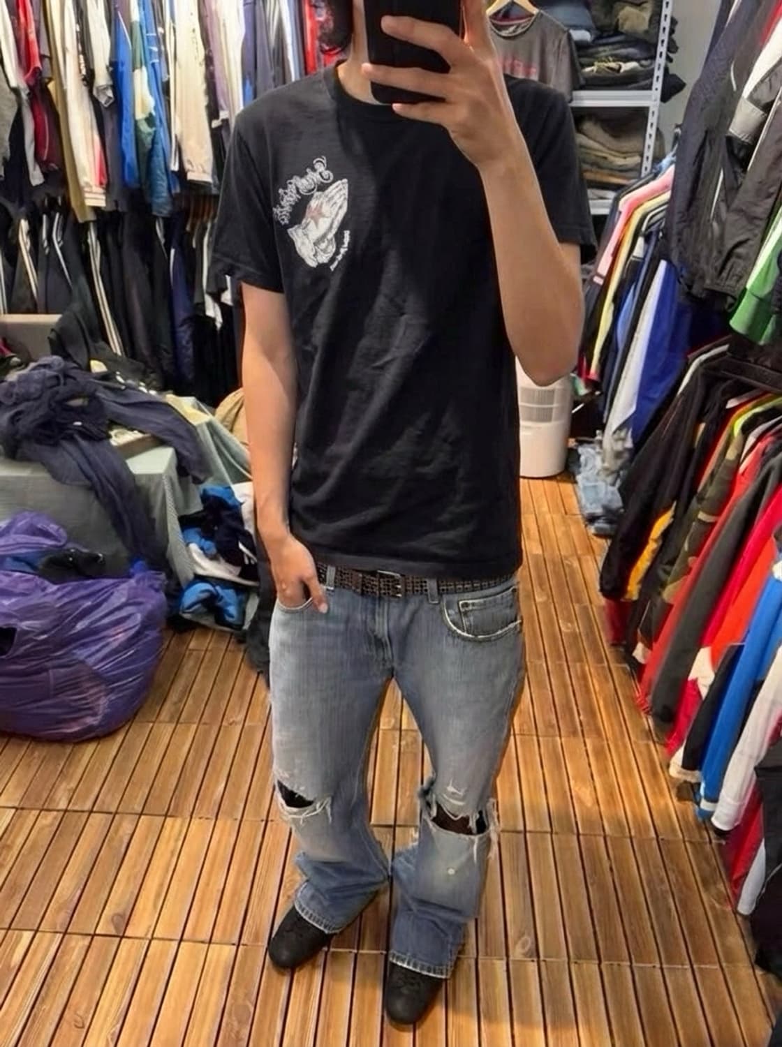 Vintage skull works 치카노  타투 반팔티 상품이미지1