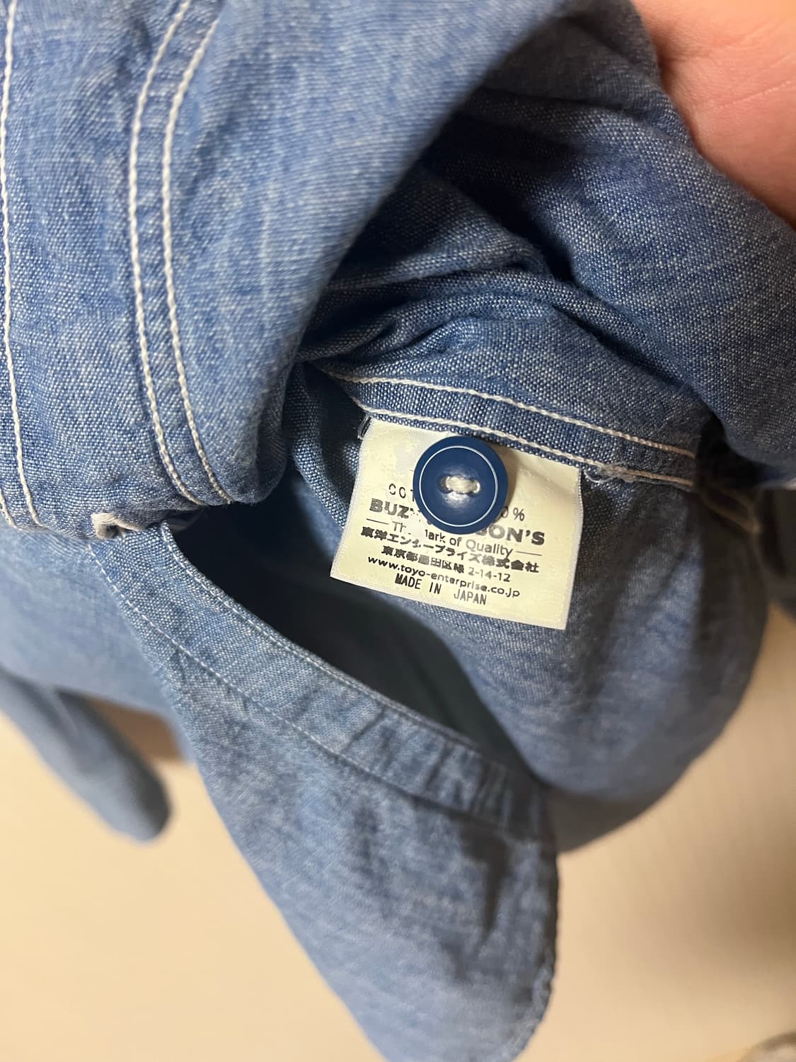 BUZZ RICKSON'S CUSTOM CHAMBRAY SHIRT 상품이미지5