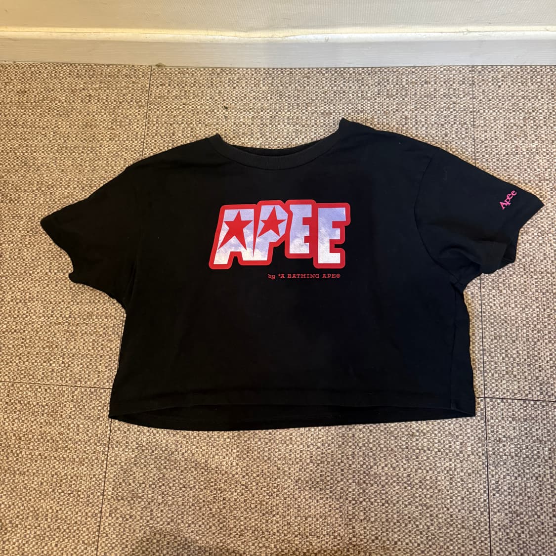 에이프 aape 크롭 반팔티 S 상품이미지2