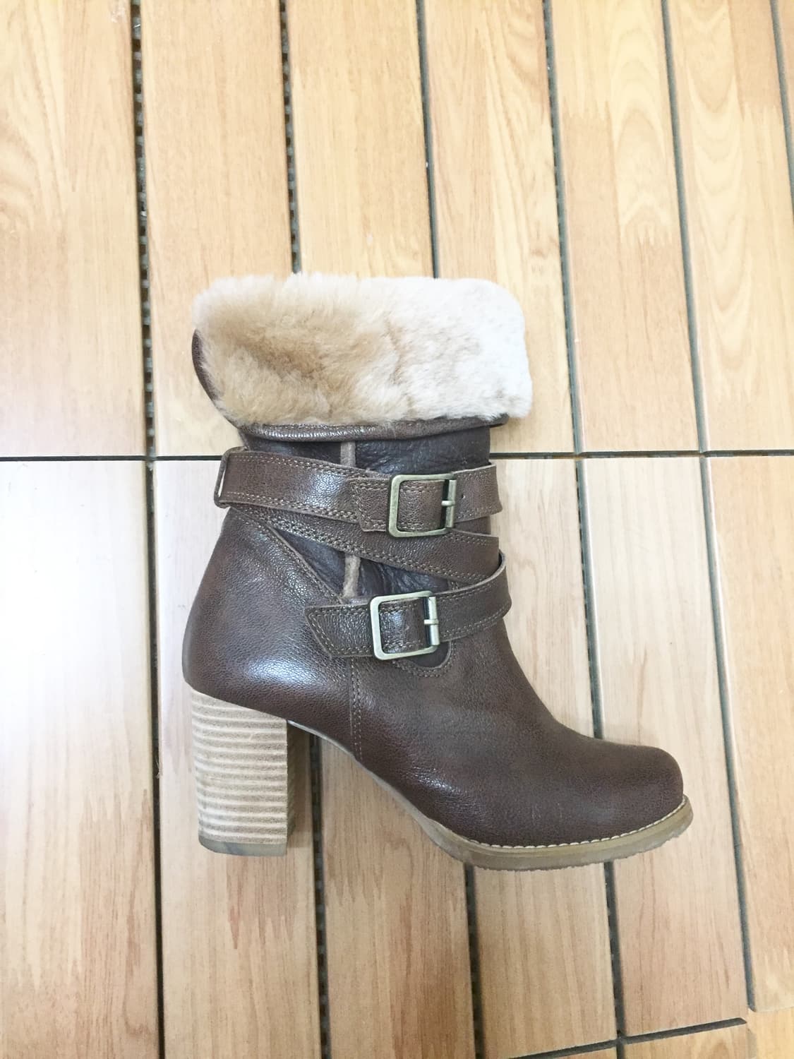 천연 가죽 털 부츠 230/상태최상 상품이미지1