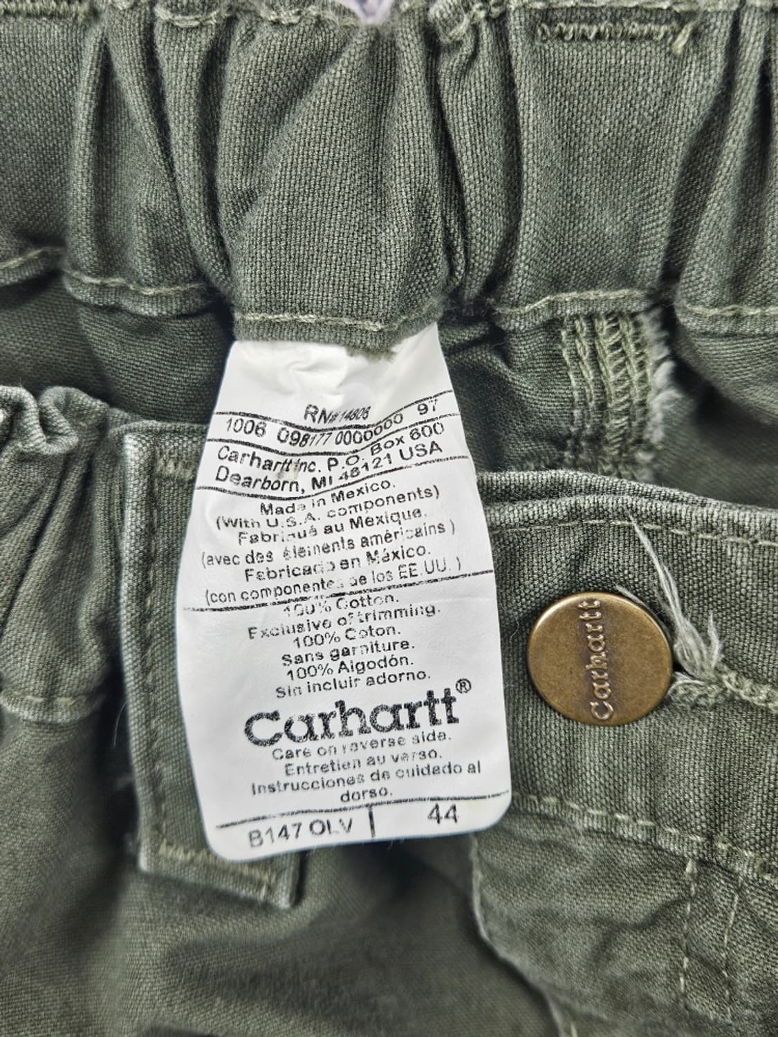 칼하트 밴딩 더블니 커스텀 워크 카펜터 반바지 ( 44" )/ 11493 상품이미지7