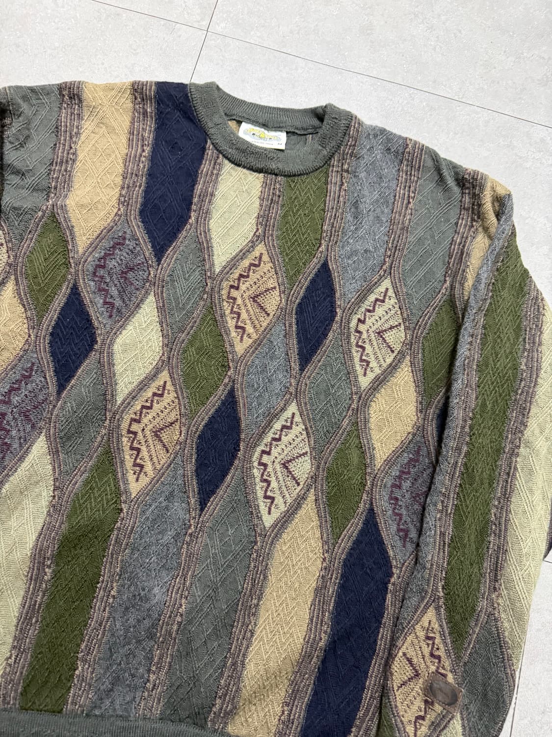 00s  오스트레일리아 빈티지 쿠지패턴 케이블 니트  95~100size 상품이미지10