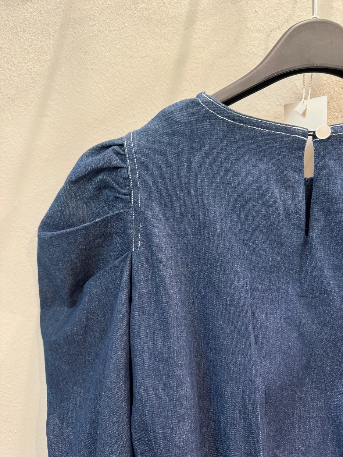 vintage 데님 퍼프소매 블라우스 상품이미지6