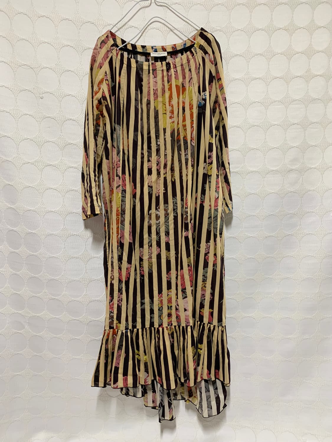 Dries van noten스트라이프 플로럴 원피스 상품이미지4