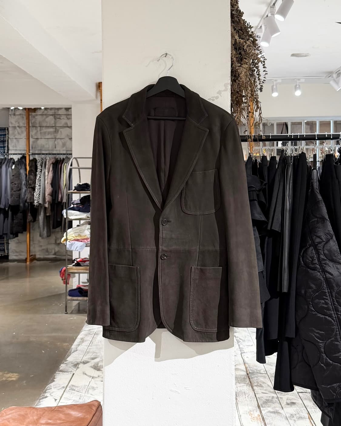 프라다 브라운 롱 포켓 스웨이드 자켓 상품이미지1