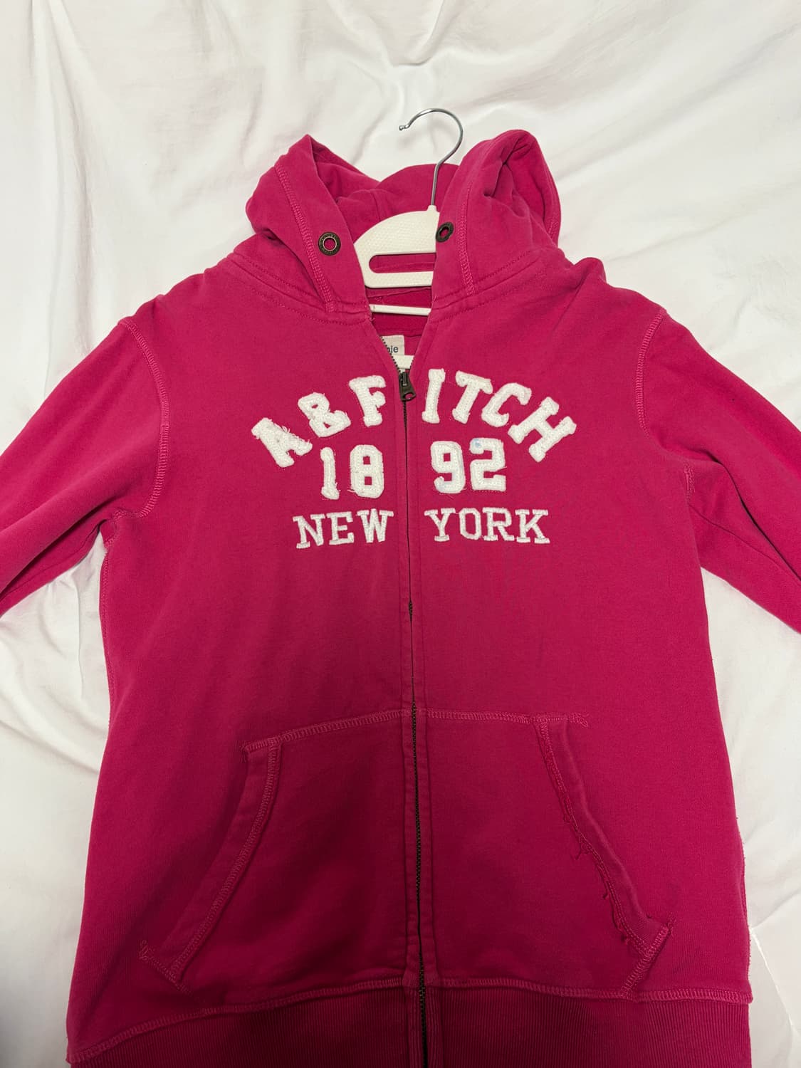 아베크롬비 핑크 후드집업 M 사이즈 상품이미지1