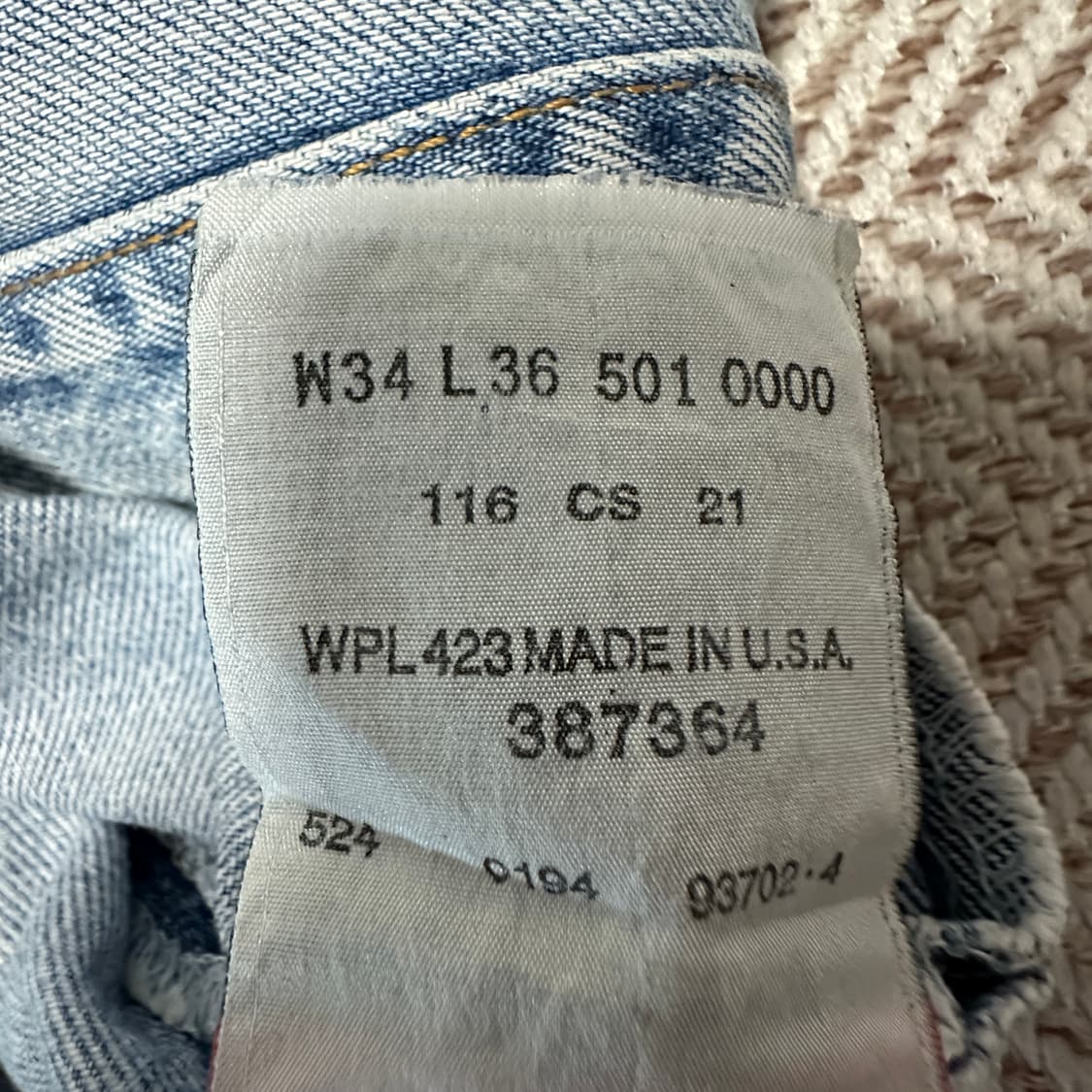 LEVI'S 501 90's usa made denim pants 상품이미지7