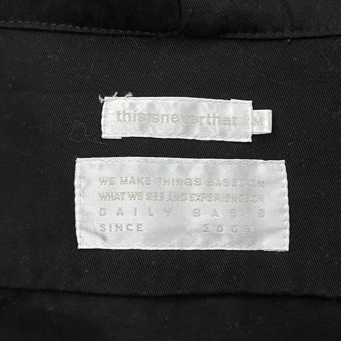 [정품/M] 디스이즈네버댓 후드 셔츠 블랙 b10 상품이미지5