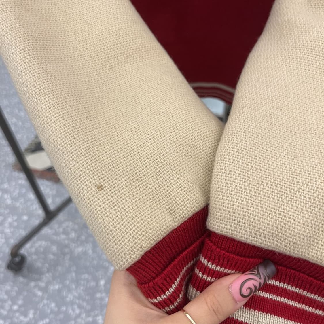빈티지 레트로 하이틴 00's 버건디 울 바시티 자켓 M C11635 상품이미지7