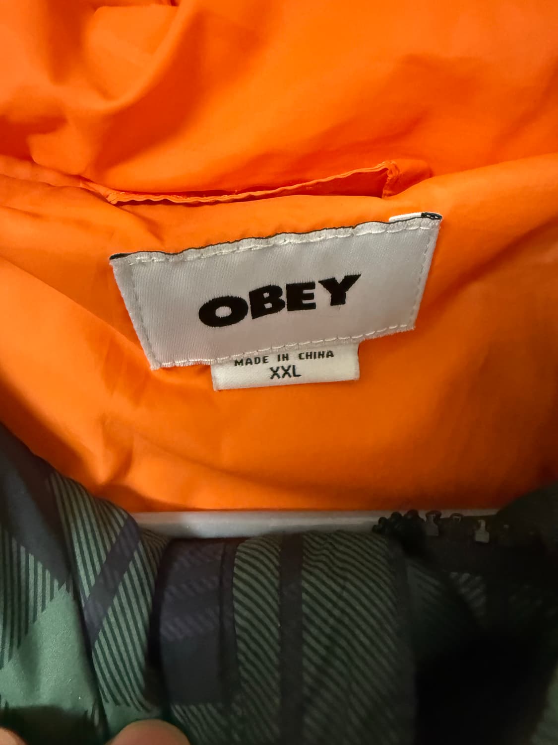 오베이 체크 패딩 xxl 2xl 상품이미지3