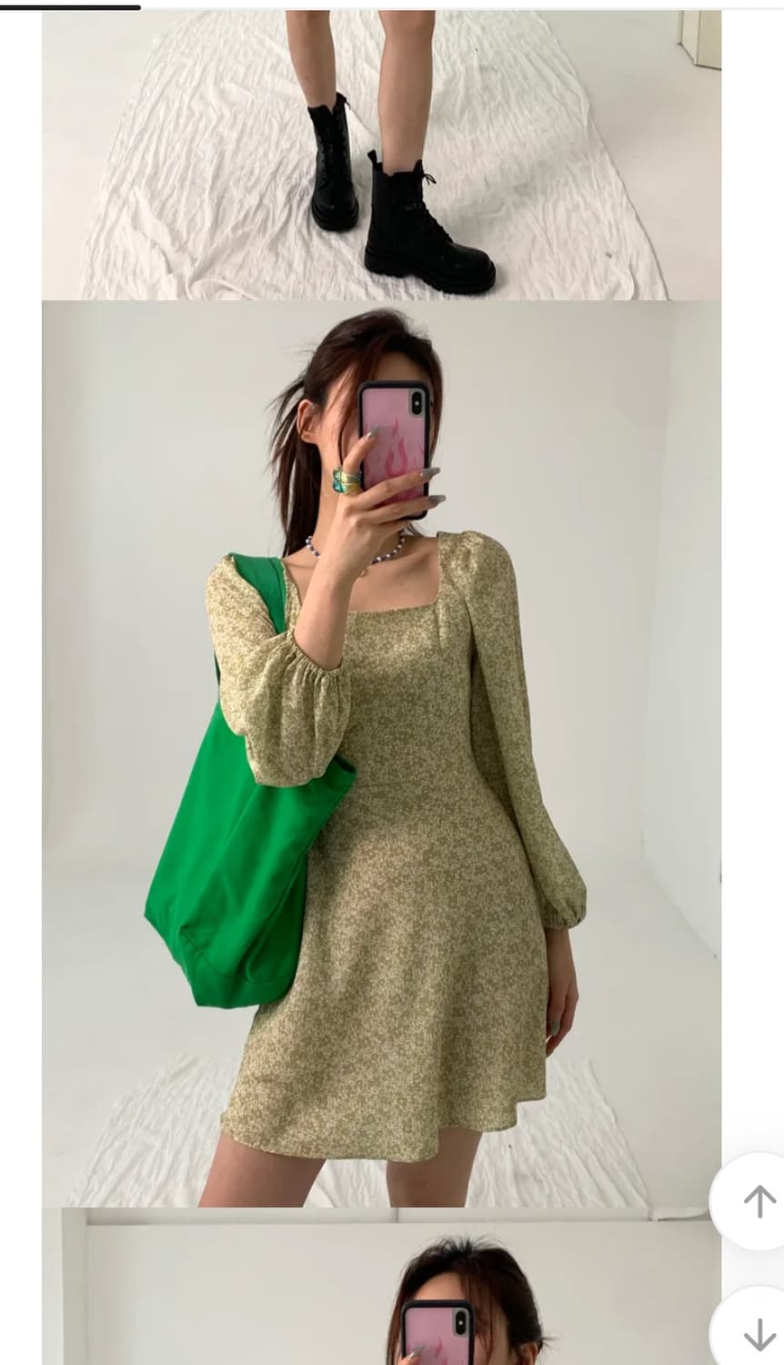 루루서울 파인 플라워 퍼프 미니 드레스 상품이미지1