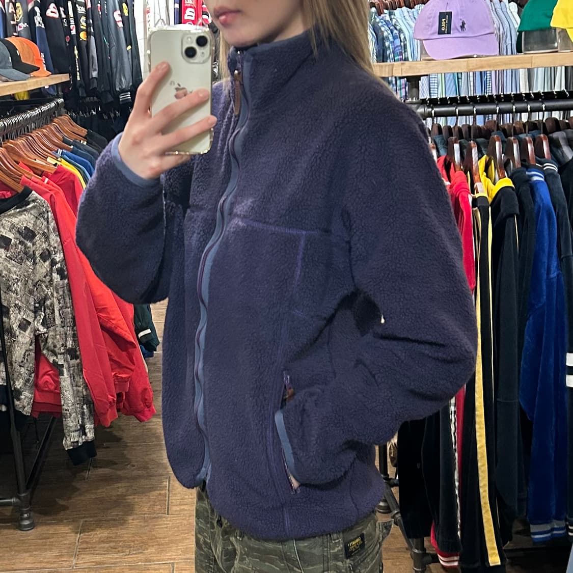 [HI] 알뉴볼드 양털 후리스 퍼플 상품이미지4